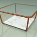 3D Modell Couchtisch 001 (Rippenglas, Metallrost, Carrara-Marmor) - Vorschau