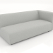 3d model Sofa module 2 seats (L) 183x90 with an armrest on the right - preview