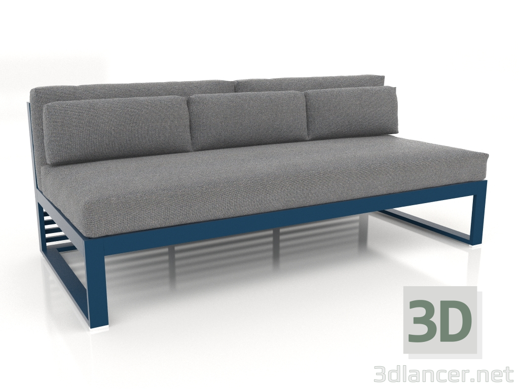 modello 3D Divano modulare, sezione 4 (Grigio blu) - anteprima