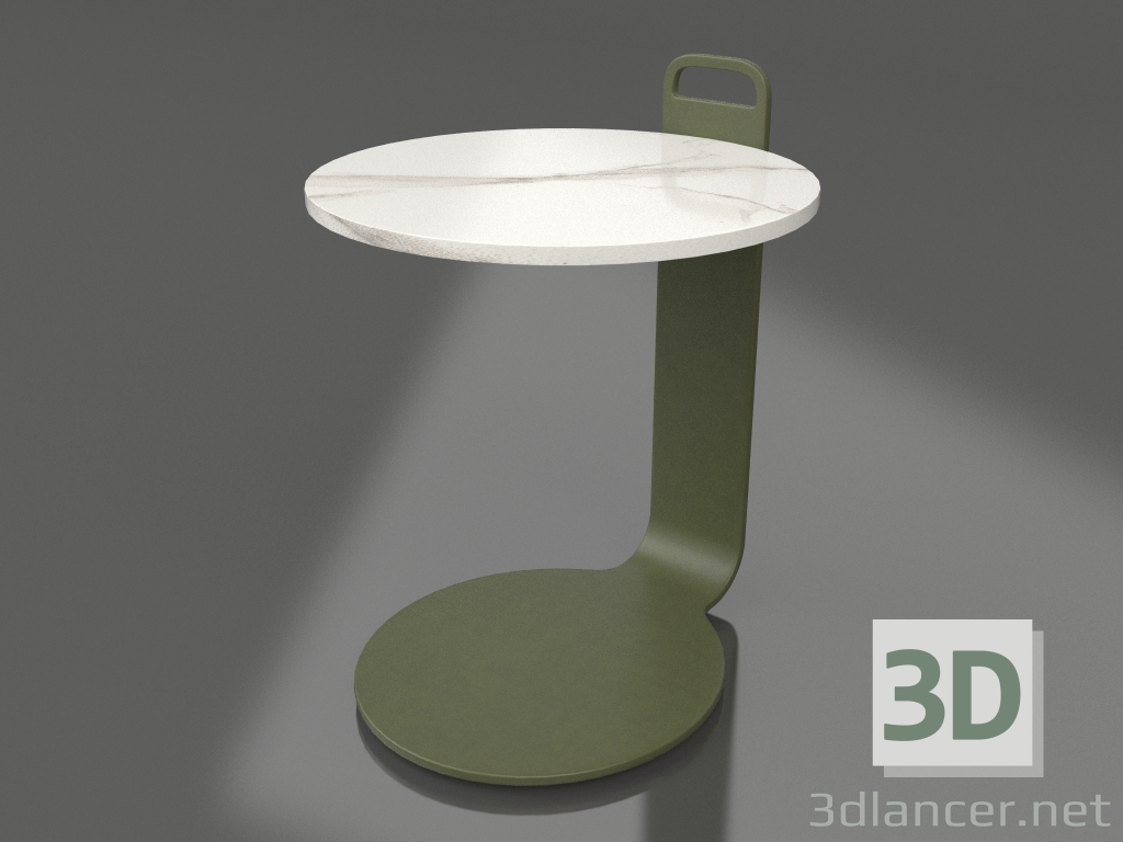 Modelo 3d Mesa de centro Ø36 (verde oliva, DEKTON Aura) - preview