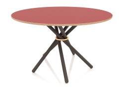 Mesa de jantar Hector 120 (Linóleo Escuro VERMELHO)