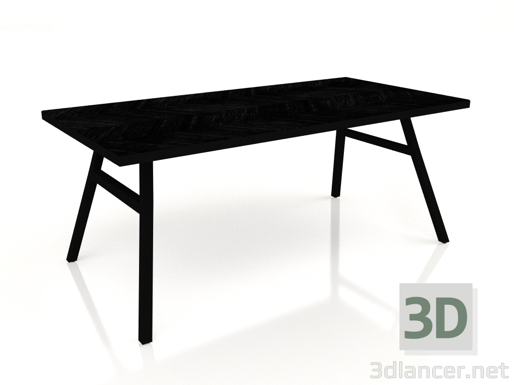 Modelo 3d Mesa de jantar Seth 180x90 (Preto) - preview