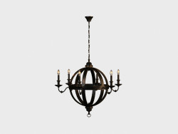 Lustre candelabro MEDIEVAL METAL ORB (CH029-8-ABG)