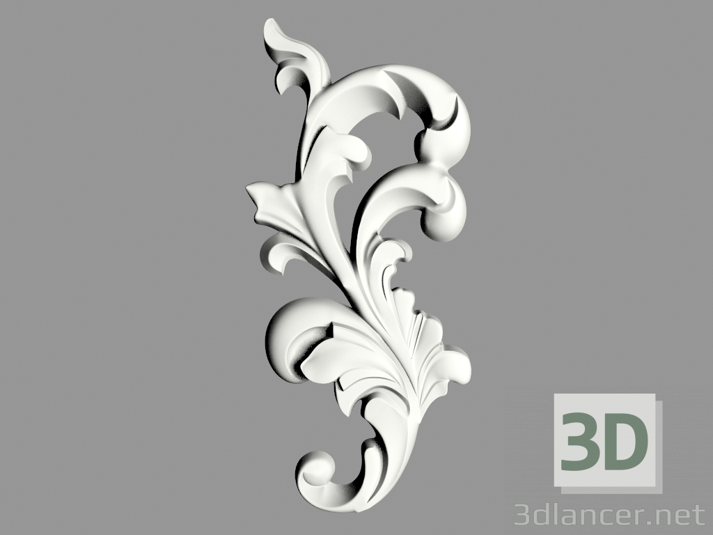 Modelo 3d Decoração da parede (Ф106) - preview