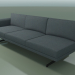 3d model End module 5250 (H-legs, right armrest, one-color upholstery) - preview