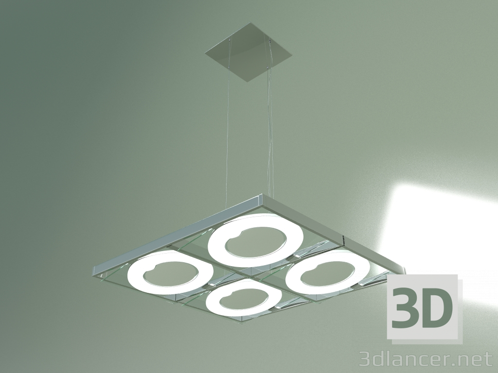 3d model Lámpara colgante Movimiento 4 luces - vista previa