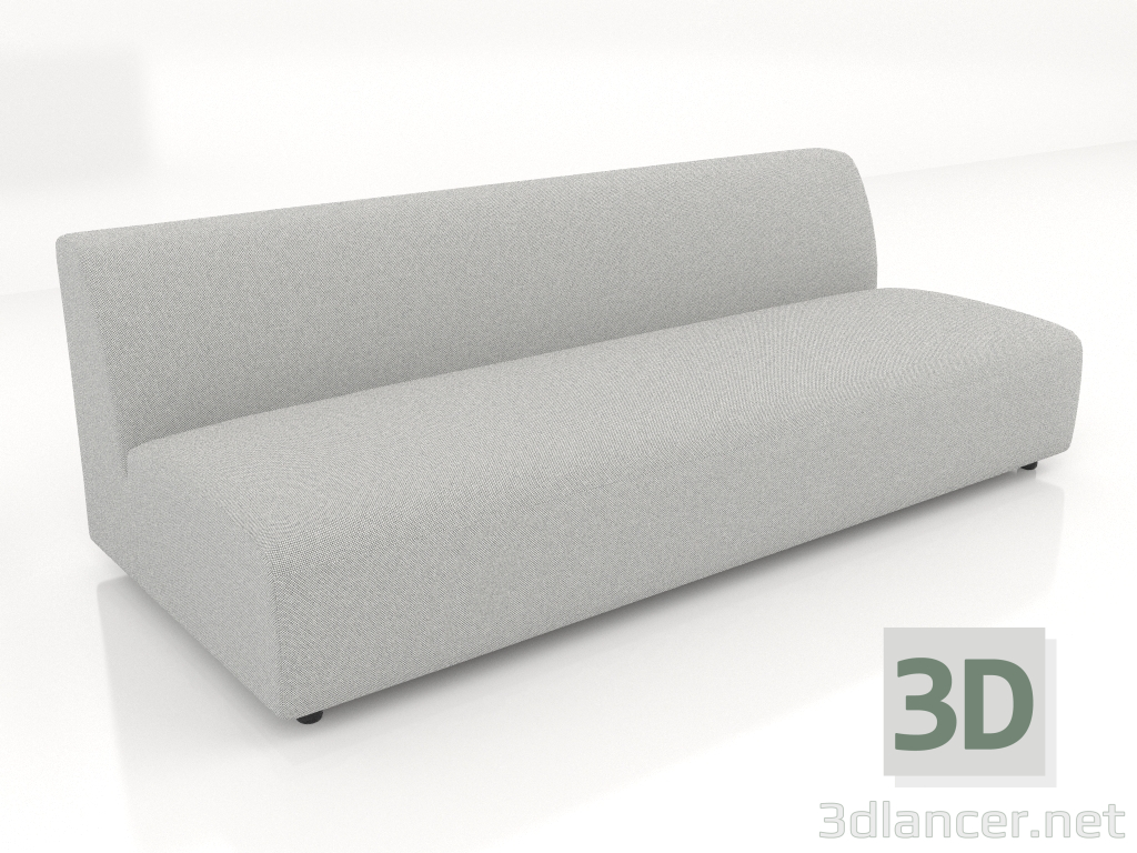 3D Modell Sofamodul 2 Sitze (L) 206x90 - Vorschau