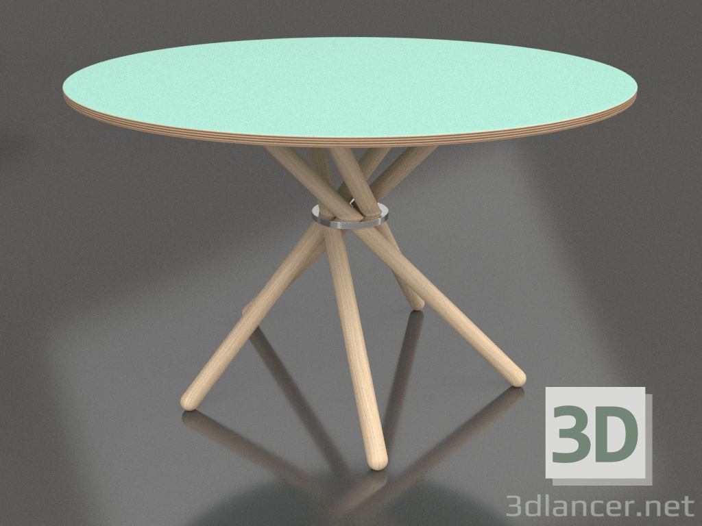 modello 3D Tavolo da pranzo Hector 120 (Linoleum Menta Chiaro) - anteprima