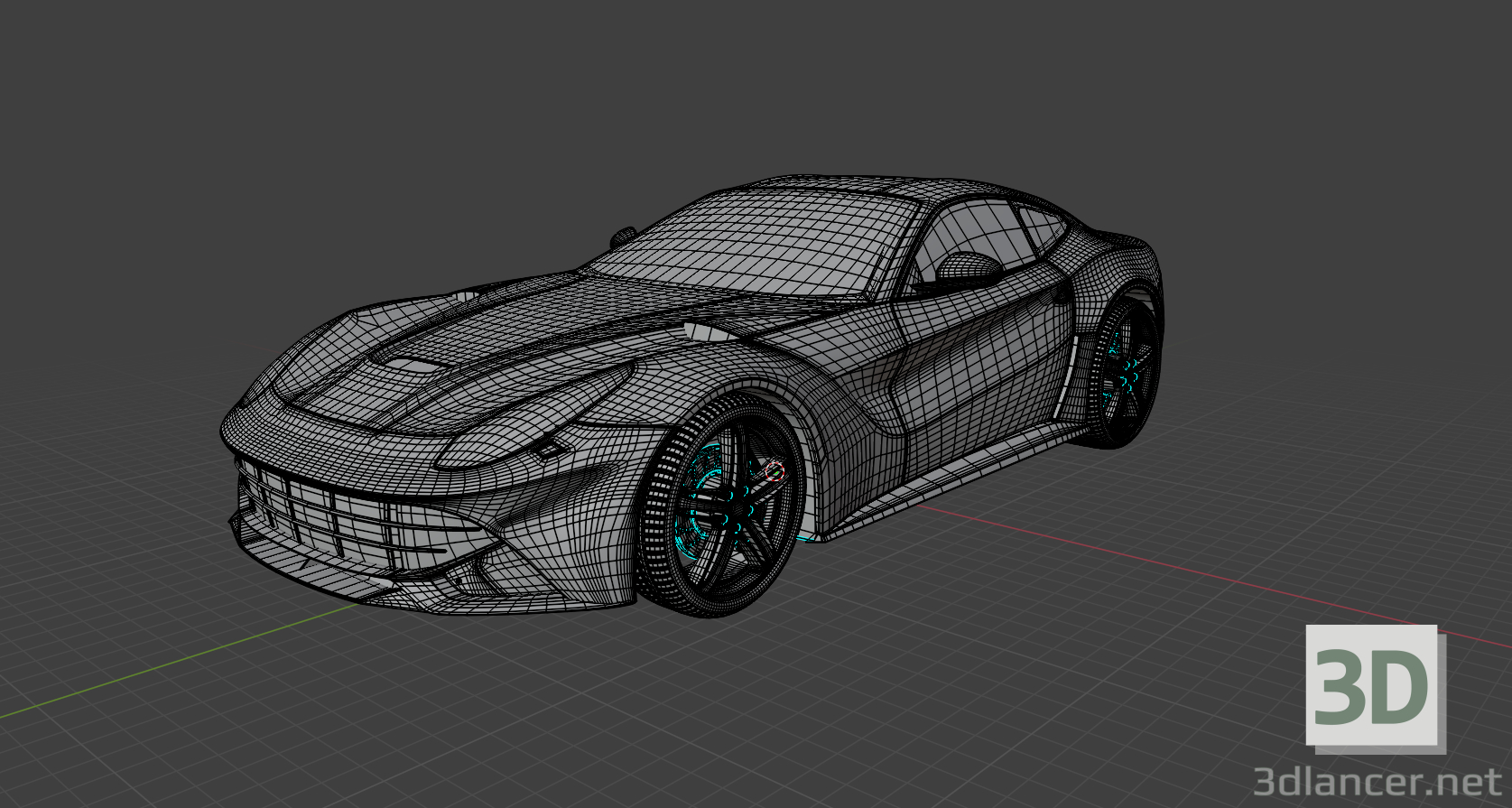 3D modeli Ferrari F12 - önizleme