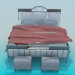 3D Modell Bett - Vorschau