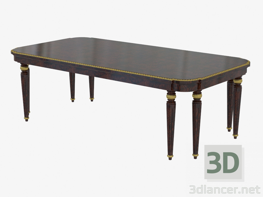 3d model Mesa de comedor rectangular en estilo clásico 1606 - vista previa