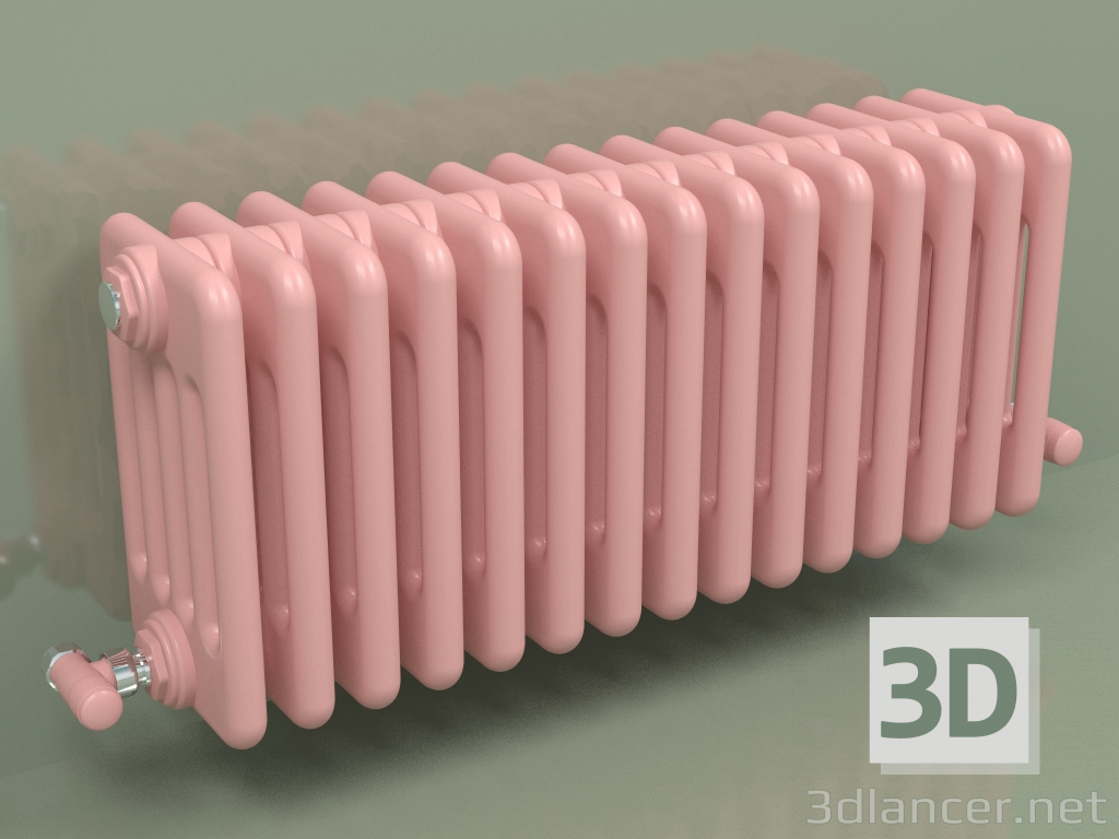 3D modeli Radyatör TESI 5 (H 300 15EL, Pembe - RAL 3015) - önizleme