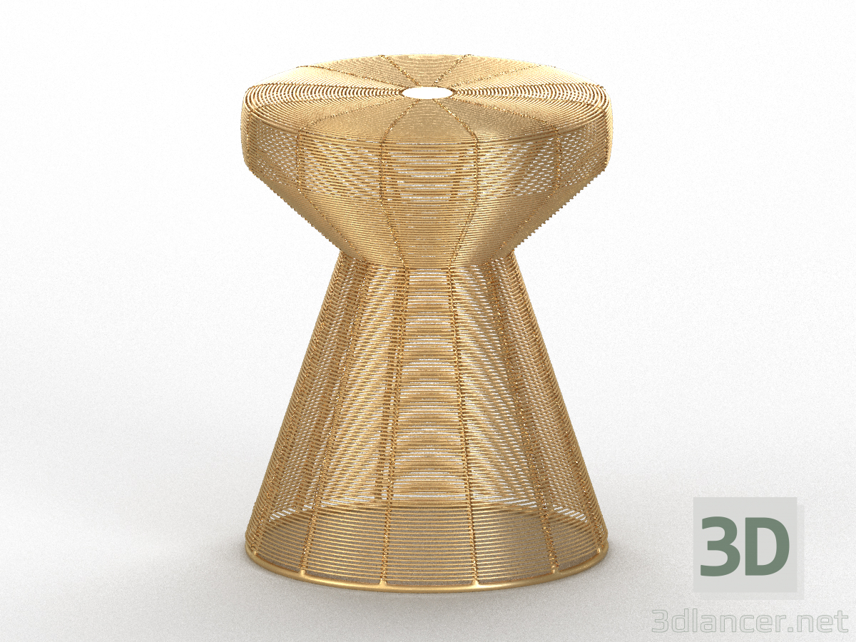 modello 3D di Divano tavolino sgabello oro Bangor LA REDOUTE INTERIEURS comprare - rendering