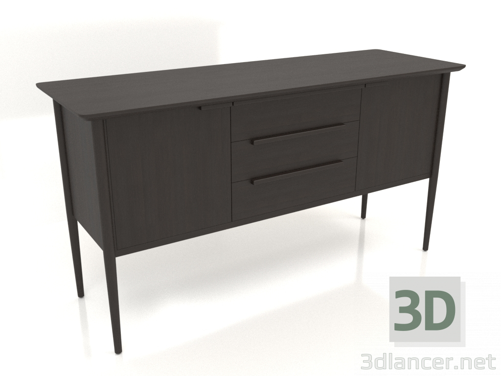 3d model Gabinete MC 01 (1660х565х885, marrón madera oscuro) - vista previa