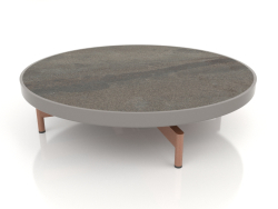 Table basse ronde Ø90x22 (Gris quartz, DEKTON Radium)