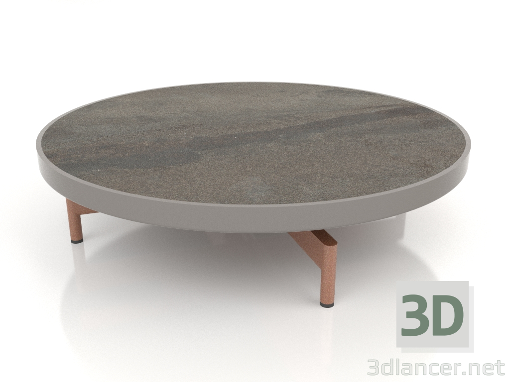 3d model Mesa de centro redonda Ø90x22 (Gris cuarzo, DEKTON Radium) - vista previa