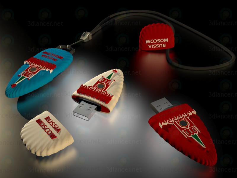 Modelo 3d Unidade flash USB - preview