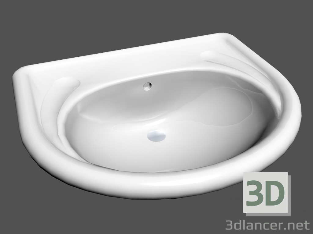 modello 3D Lavabo con bacino semi-incasso l vienna r4 811 405 - anteprima