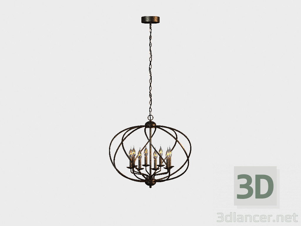 3d модель Светильник потолочный NORWOOD LARGE CHANDELIER (CH081-8) – превью