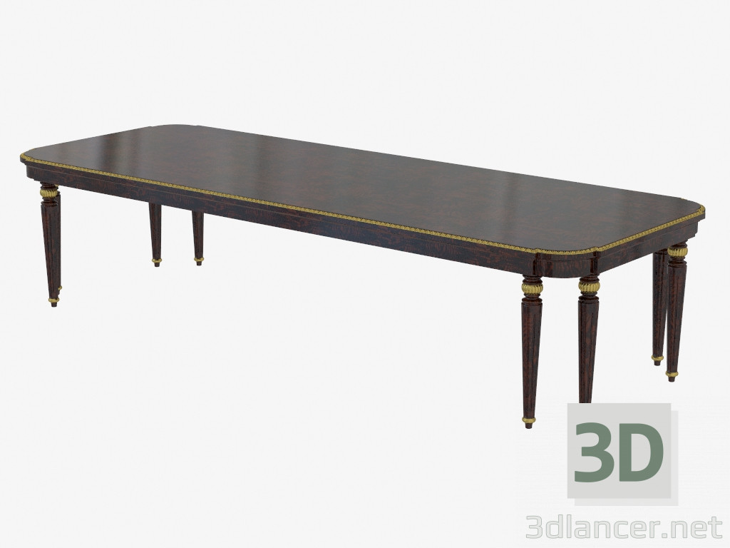 3d model Mesa de comedor rectangular en estilo clásico 1606A - vista previa