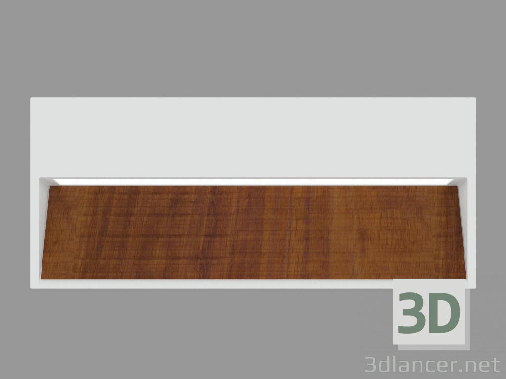 3D Modell Wandleuchte SKILL RECHTECKIG HOLZ (L9240W) - Vorschau