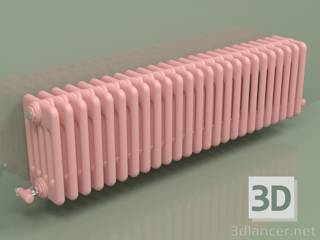 3D modeli Radyatör TESI 5 (H 300 25EL, Pembe - RAL 3015) - önizleme