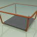 3D Modell Couchtisch 001 (Rippenglas, Metall Rost, HPL Grau) - Vorschau