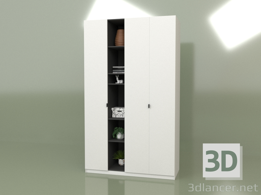 3D Modell Max Kleiderschrank mit dekorativen Regalen (10141) - Vorschau