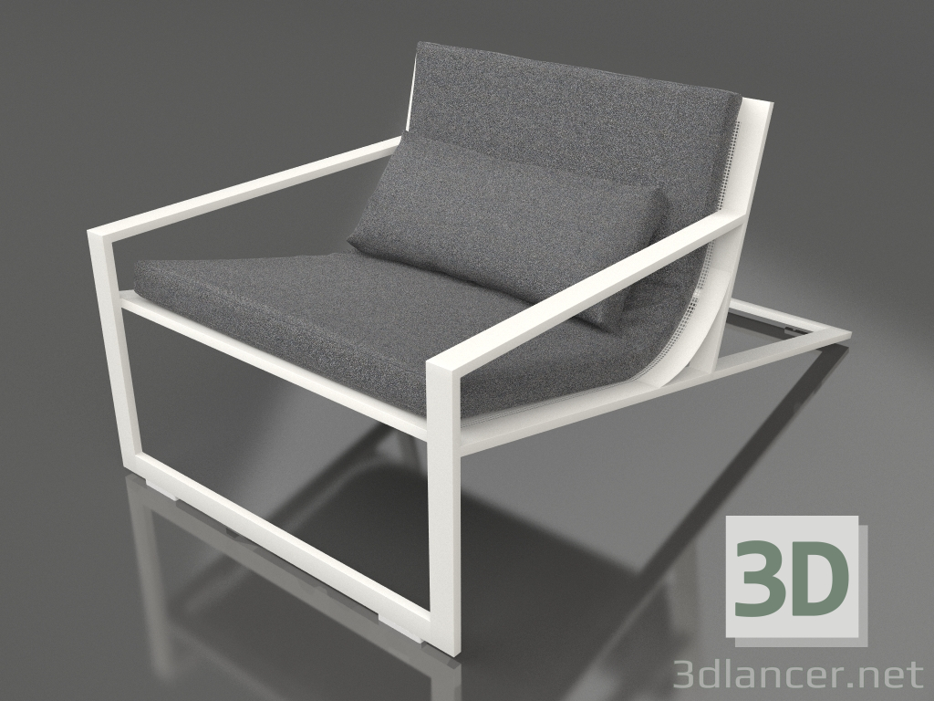 modèle 3D Fauteuil club unique (Gris agate) - preview