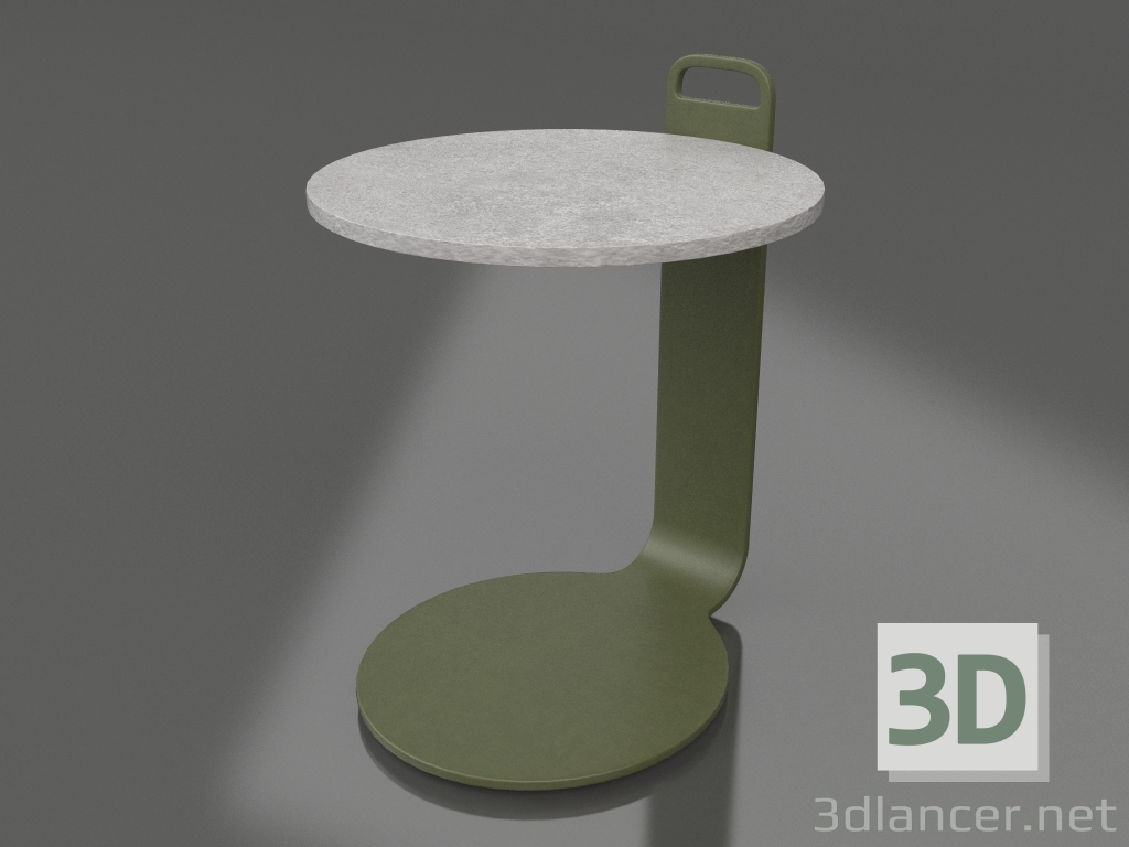 3d модель Стіл кавовий Ø36 (Olive green, DEKTON Kreta) – превью