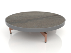 Mesa de centro redonda Ø90x22 (Antracita, DEKTON Radium)