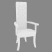 3d model Chair with armrests Domina Bianco - preview