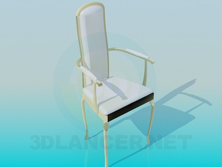 modèle 3D Chaise blanc - preview