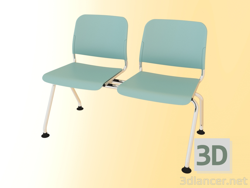 modello 3D Doppia panchina (522L2) - anteprima