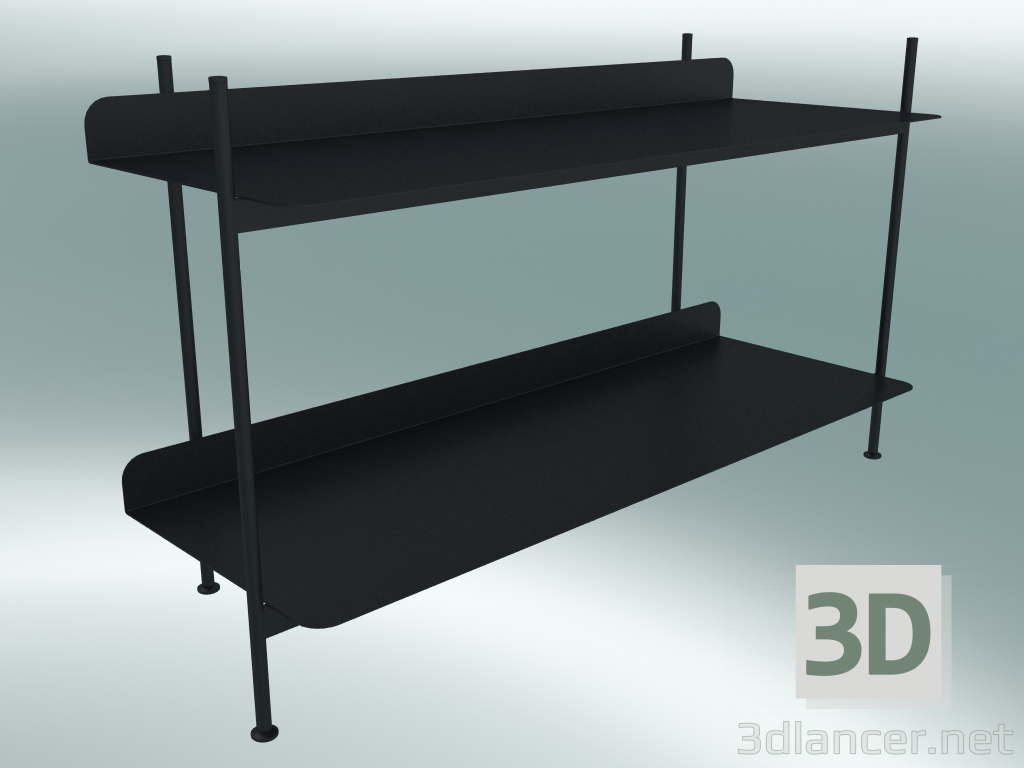 modello 3D Compilazione del sistema rack (configurazione 1, nero) - anteprima