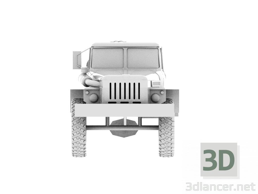 3d URAL-4320 модель купить - ракурс