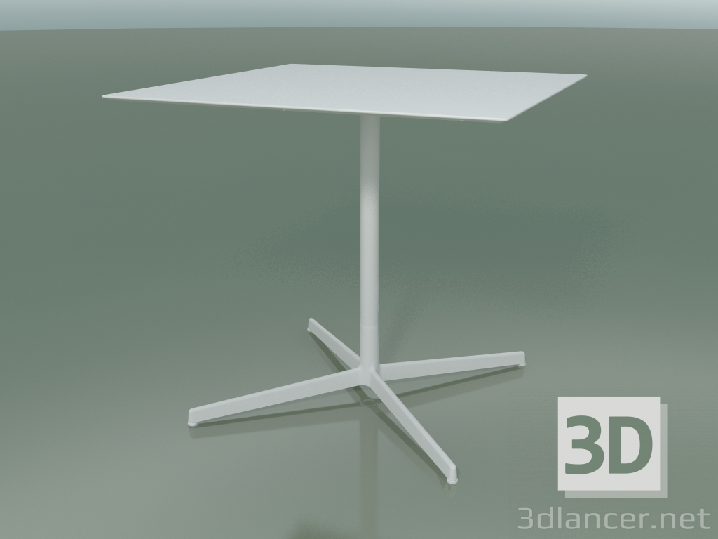 Modelo 3d Mesa quadrada 5550 (H 72,5 - 79x79 cm, branco, V12) - preview