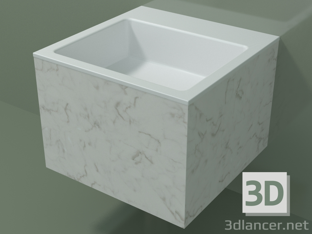 3d model Lavabo de pared (02R122302, Carrara M01, L 48, P 48, H 36 cm) - vista previa