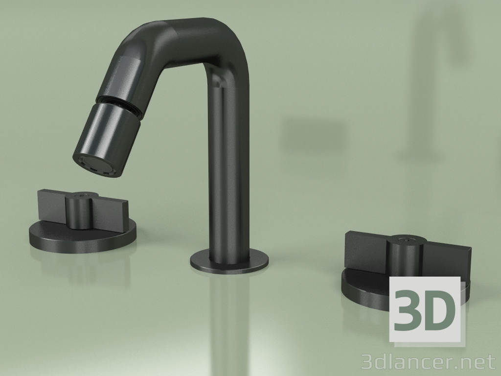 modello 3D Miscelatore bidet con bocca orientabile (19 37 V, ON) - anteprima