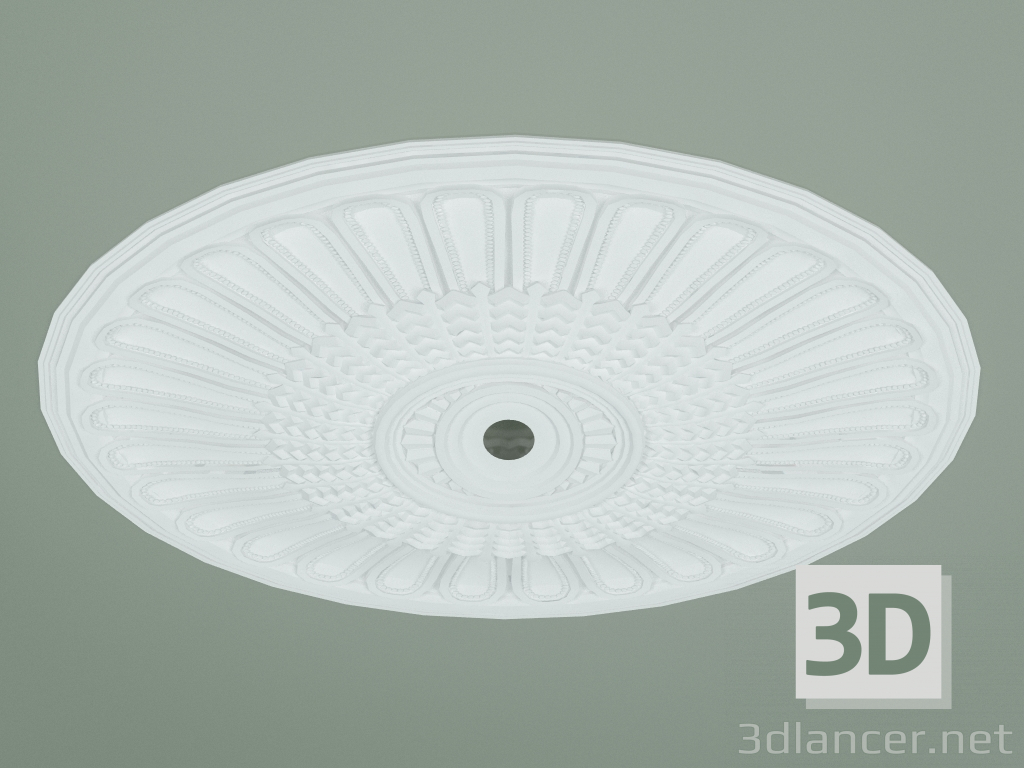 modello 3D Rosetta con ornamento RW027 - anteprima