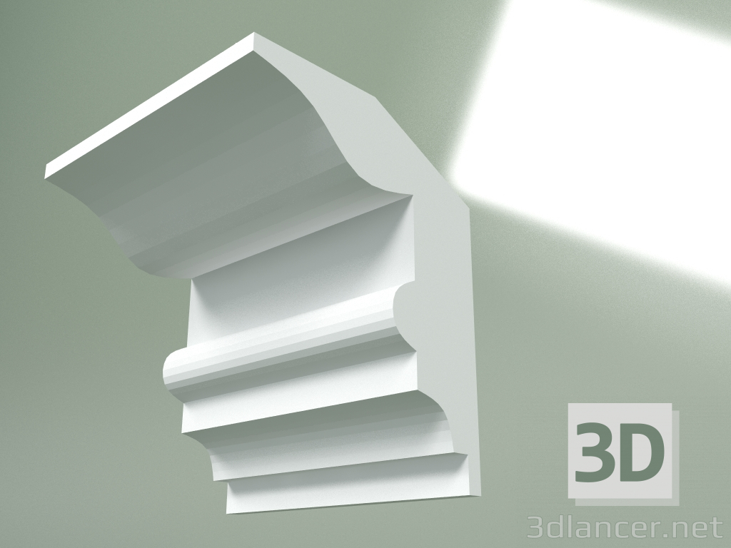 Modelo 3d Cornija de gesso (plinto de teto) KT366 - preview