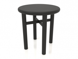 Tabouret (extrémité arrondie) JT 032 (D=400x430, bois noir)