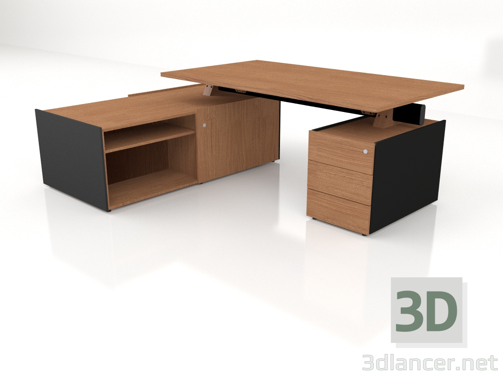 3d model Mesa de trabajo Viga Executive V37L (2144x1801) - vista previa