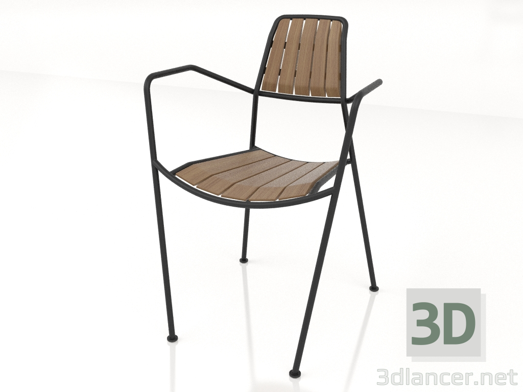 3d model A chair with a tree - preview