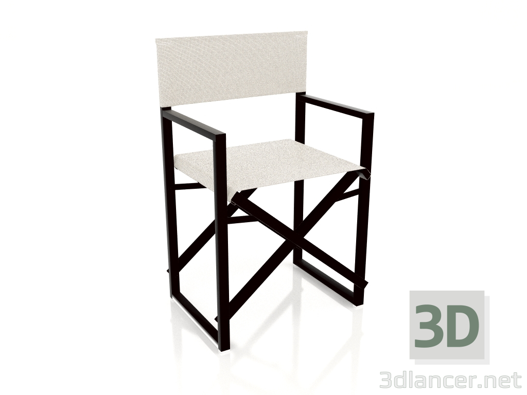 3d model Silla plegable (Negro) - vista previa