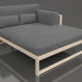 3d model Sofá modular XL, sección 2 derecha, respaldo alto, madera artificial (Arena) - vista previa