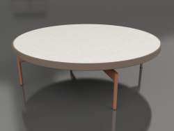 Table basse ronde Ø120 (Bronze, DEKTON Sirocco)