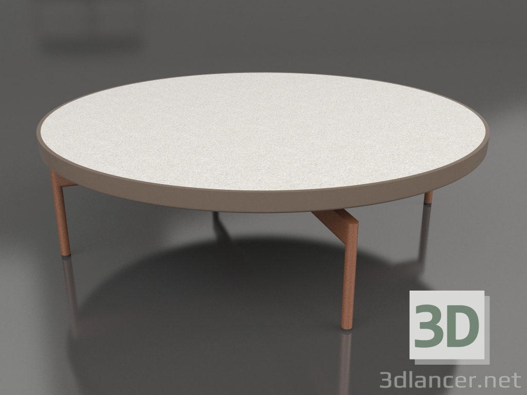 3d model Mesa de centro redonda Ø120 (Bronce, DEKTON Sirocco) - vista previa