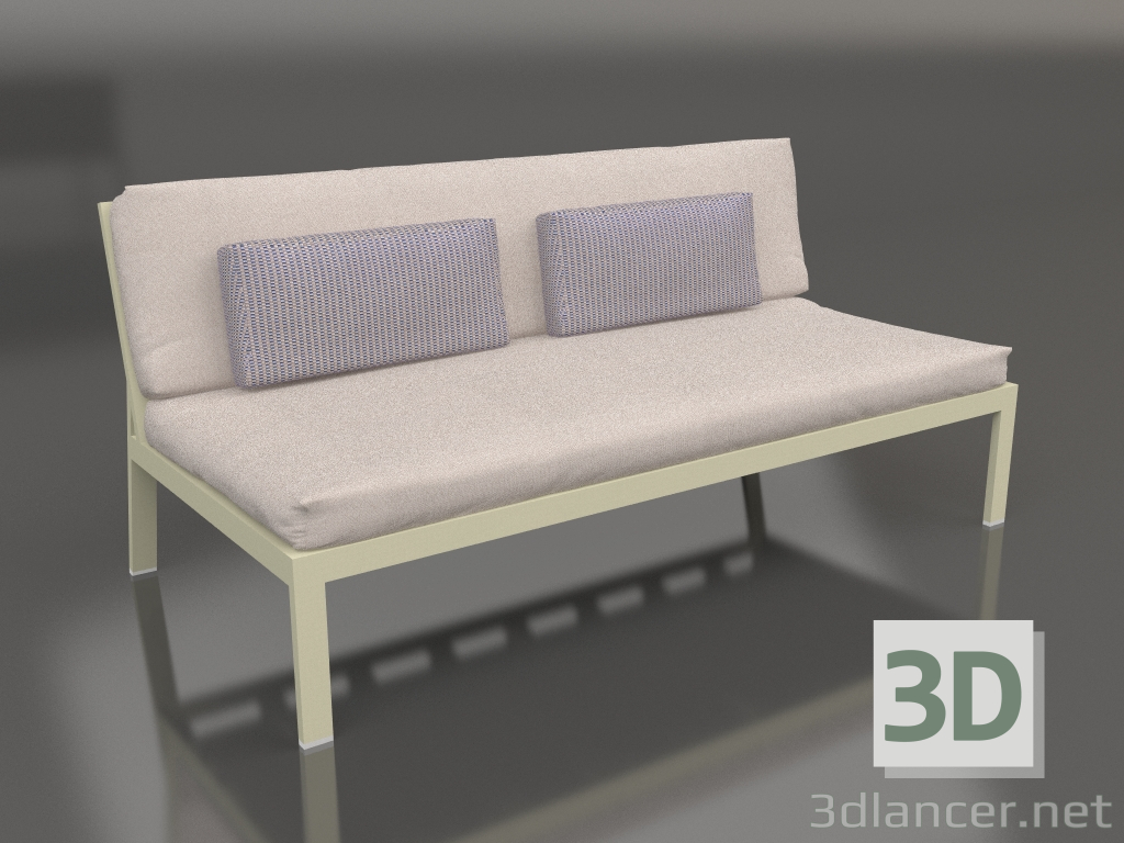 3d model Módulo sofá, sección 4 (Oro) - vista previa