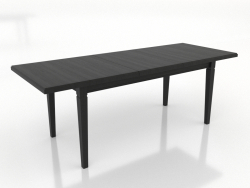 Tavolo da pranzo TRANSFORM 2100x800 mm (allungabile, nero RAL 9005)